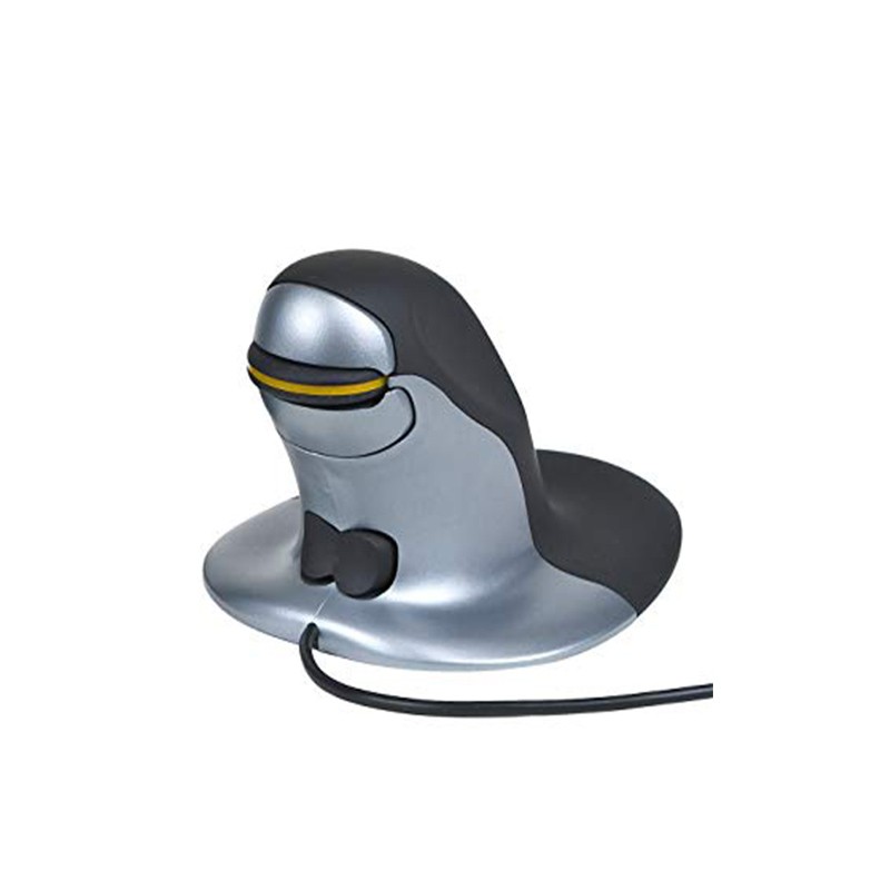 Fellowes Penguin Medium - souris sans fil ergonomique - noir, argent Pas  Cher