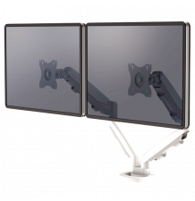 Bras porte-écrans double Eppa™ blanc