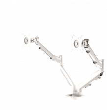 Bras porte-écrans double Eppa™ blanc 2