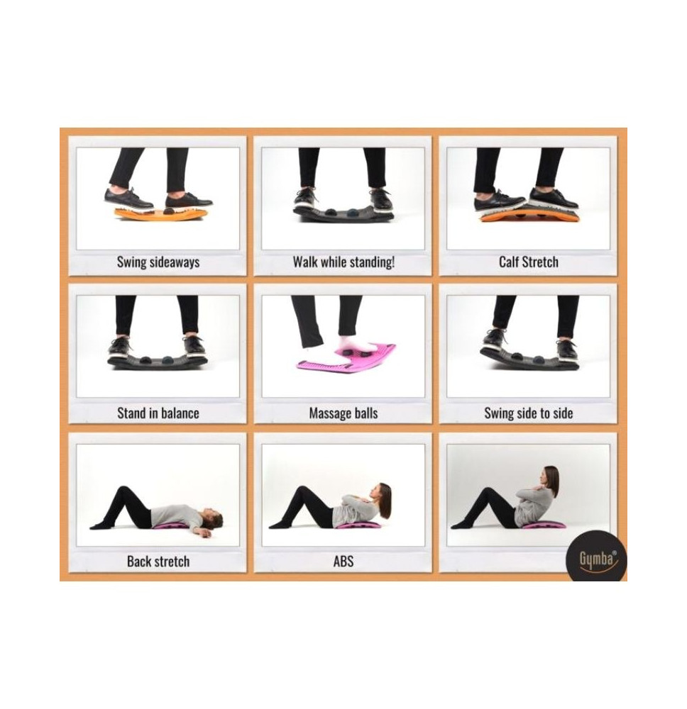 Planche d'équilibre pour poste de travail debout. Gymba Board. Gymba