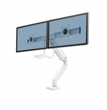 Bras porte-écran double à barre transversale Eppa™ - blanc 2