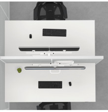 Bras porte-écran double à barre transversale Eppa™ - blanc 5