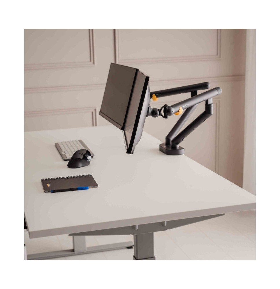 Support D'écran Réglable Pour Bureau - Bras Pliable, Base Pivotante - Pour Moniteurs Jusqu'à 27 Pouces - 4