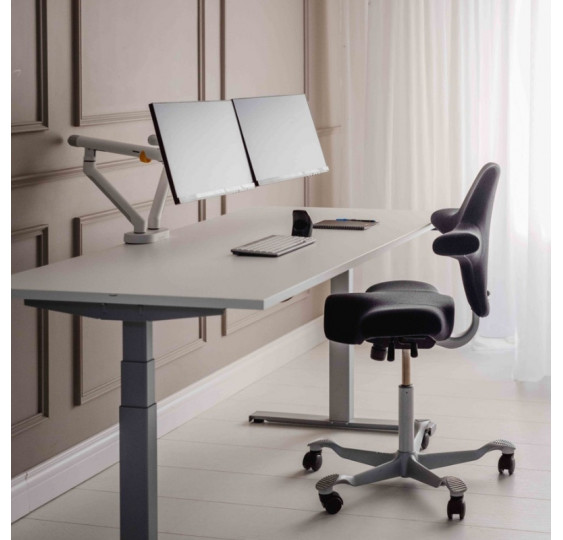 Support Ecran BE Flexible Dual blanc