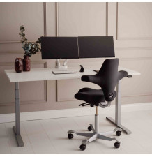 Support Ecran BE Flexible Dual blanc 2