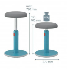 Tabouret Ergo Cosy 2 en 1 Leitz bleu poids supporté