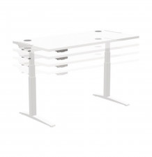 Bureau LEVADO assis-debout pieds gris