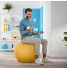 Siège ballon de bureau 65 cm couleur jaune de bureau autre usage