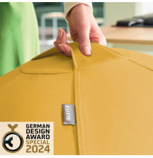 Siège ballon de bureau 65 cm couleur jaune facile à attraper par la poignée