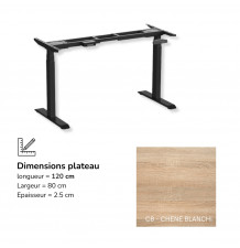 Bureau assis-debout électrique FlexMove E3S – Réglable en hauteur