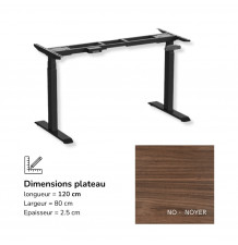 Bureau assis-debout électrique FlexMove E3S – Réglable en hauteur