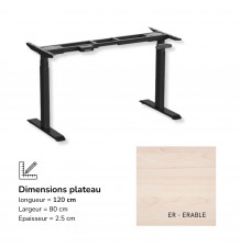 Bureau assis-debout électrique FlexMove E3S – Réglable en hauteur