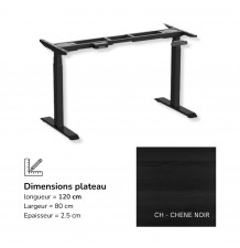 Bureau assis-debout électrique FlexMove E3S – Réglable en hauteur