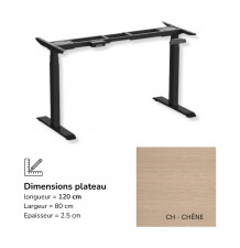 FlexMove E3S - Bureau assis-debout électrique réglable en hauteur