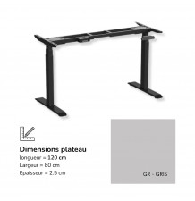 Bureau assis-debout électrique FlexMove E3S – Réglable en hauteur