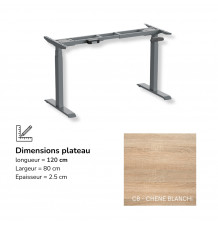 Bureau assis-debout électrique FlexMove E3S – Réglable en hauteur