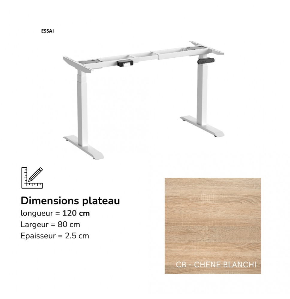 FlexMove E3S - Bureau assis-debout électrique réglable en hauteur