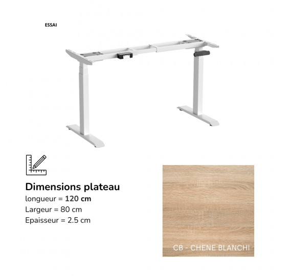 Bureau assis-debout électrique FlexMove E3S – Réglable en hauteur