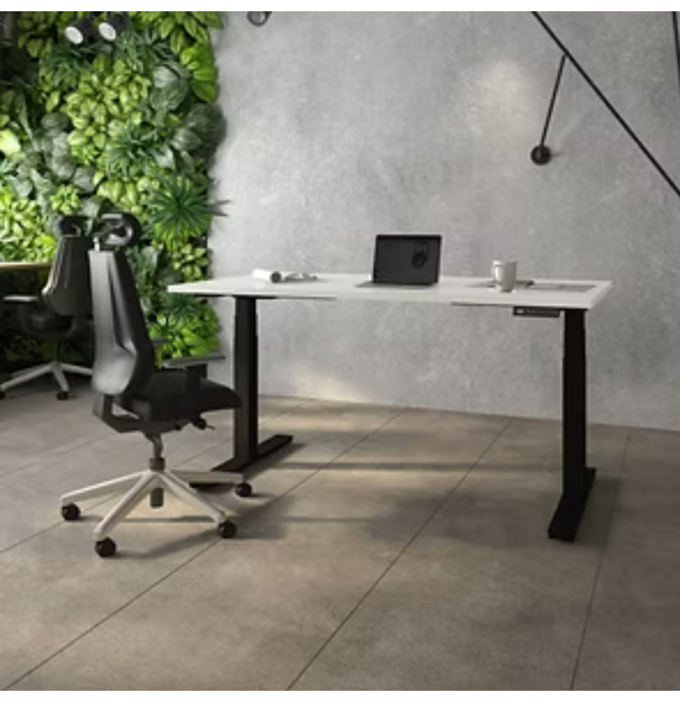 FlexMove E3S - Bureau assis-debout électrique réglable en hauteur pied noir