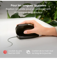 Souris verticale Unimouse - souris ergonomique au. bureau Souris verticale Unimouse - souris ergonomique au. bureau