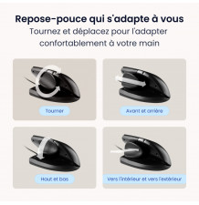 Souris verticale Unimouse - souris ergonomique avec repose-pouce Souris verticale Unimouse - souris ergonomique avec repose-pouce