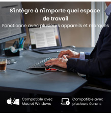 RollerMouse Red Plus - Souris centrale au bureau