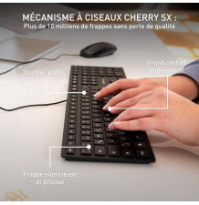 Clavier Cherry KC 6000 SLIM - AZERTY mécanisme en ciseaux