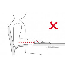 Repose bras Under Arm Support - poignets non alignés avec le bureau