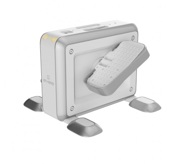 Eveia - premier* - Le pédalier de bureau couleur blanc argent