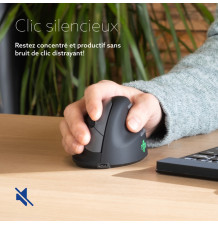 R-Go HE Break – Souris ergonomique verticale sans fil 3-en-1 - clic silencieux