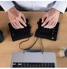 R-Go Split - Clavier Ergonomique - AZERTY noir en 2 parties