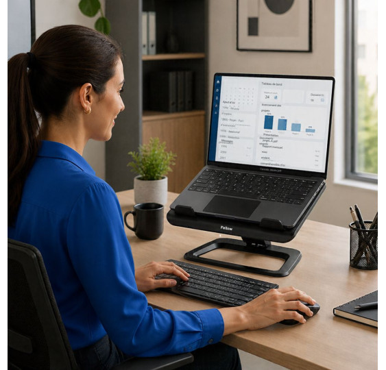 Support Pc Portable Hana™ LT noir en situation