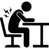 Affaissement devant l'ordinateur